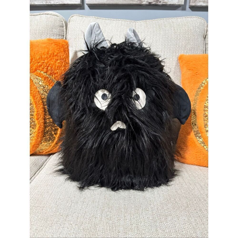Black bat monster Halloween pillow plushie Halloween decor
